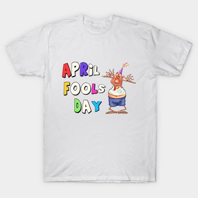 April Fools Day. A teasing joker. T-Shirt by Glukoejik